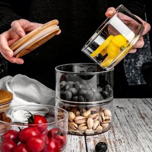 Boîte à lunch en verre Home Crisper avec couvercle en plastique, compatible micro-ondes, boîte bento ronde - Durable et écologique - Product Image 1