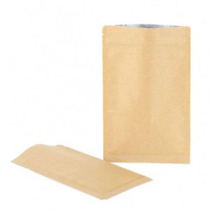 Ventes chaudes - Sac en papier kraft à fond plat avec fermeture éclair 10x15cm - Pack promotionnel - Product Image 3