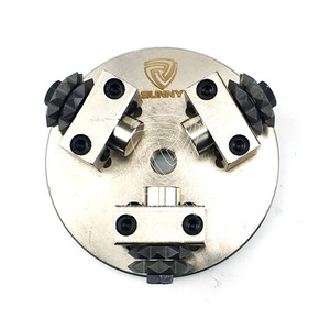Plaque de marteau à trois têtes de 125 mm pour meuleuse d'angle, texturage de surface béton et granit, taille de tête personnalisable, directement de l'usine OEM - Product Image 3