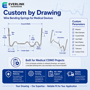 Muelles <span class=keywords><strong>de</strong></span> alambre personalizados con suministro estable y rastreable para dispositivos médicos, fabricación por <span class=keywords><strong>contrato</strong></span> CDMO CMO - Product Image 3