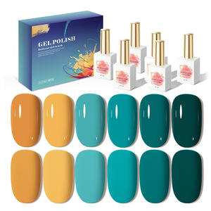 AILANUO Private Label Hema Free VEGAN Gel Polish Set 6 colores con paquete único Diseño de caja Suministro de uñas Salón Uv Gel OEM Botellas - Product Image 1