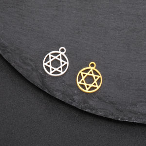 गहने के लिए डेविड आकर्षण का सितारा स्टेनलेस स्टील डिय हस्तनिर्मित नेकलेस ब्रेसलेट इयररिंग हेक्साग्राम पेलेंट - Product Image 5