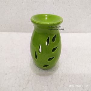 Lampe de parfum en céramique et brûleur d'arôme 10cm de haut en gros de l'Inde - Product Image 1