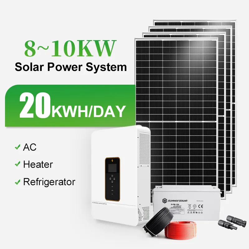 Spedizione gratuita off grid solarsystems 8000watt 10000watt 8000w generatore sistema di energia solare pannello domestico per la casa 220v kit completo