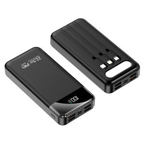 Vente chaude personnalisée 22.5W banque d'alimentation portable à charge super rapide 30000mAh grande capacité avec câble intégré - Product Image 1