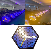 3 pièces, 60W, LED, effet rétro, flash hexagonal, éclairage de scène de concert, lumière de scène rétro