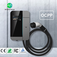 Tipo 1/Tipo 2/GBT/NACS 	 Cargador de Pared Inteligente para Vehículos Eléctricos de 7kW con DLB para Complejos de Apartamentos y Edificios Comerciales, WrightCharge