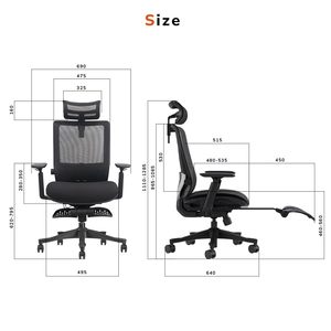 Ergonomic Mesh Office <b>Chair</b> Adjustable Home Computer <b>Chair</b> with Lumbar <b>Support</b>, 5-Star Base, Rolling Casters, Comfortable Seat - Product Image 2