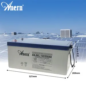 एर्न गहरी चक्र बैटरी 12 वी 24v 200ah सौर चार्ज जेल बैटरी