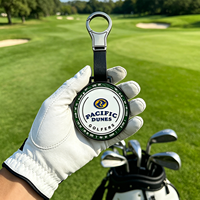 Tag Tas Golf Logam Ringan Kustom Berbentuk Bulat Tahan Benturan Tag Tas Golf Persegi