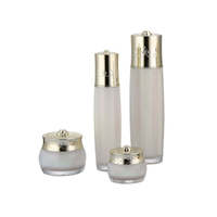 Pot à crème et flacon de lotion de luxe personnalisés, conteneur vide en plastique pour soins de la peau, emballage de nettoyant, pots et flacons cosmétiques