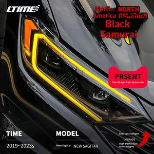 Nouvel ensemble de phares avant LED laser 12V pour Sagitar 19-24, style Black <span class=keywords><strong>Samurai</strong></span> nord-américain, 2 faisceaux haut/bas, Plug-and-Play - Product Image 4