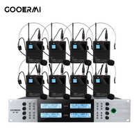 UF-H8 Micro UHF Sans Fil Professionnel – Système de Microphone Sans Fil 8 Canaux à Main/Lavalier/Serre-tête pour Conférences
