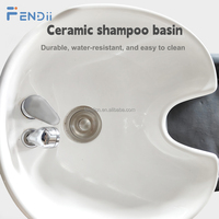 Chaise de lavage de cheveux de spa moderne noire pour salon de coiffure