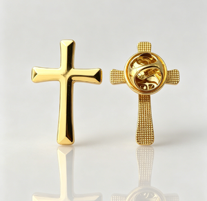 Metal Cross Lapel Pin Custom Religious Christian Cross Brooch Church Souvenir Worship Gift Clothing <b>Accessory</b> - Product Image 1
