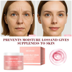 Krim Wajah Pencerah Khusus dengan Kolagen Terhidrolisis dan Niacinamide, Krim Jelly Kolagen Melembapkan untuk Semalaman - Product Image 5