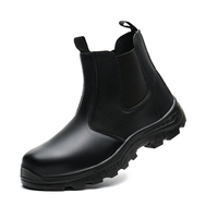 Chaussures de Sécurité ZL221 Antidérapantes avec Embout en Fer, Imperméables, en Cuir Microfibre Noir, Neuves, Prix de Gros
