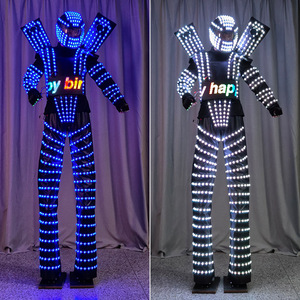 Disfraz Unisex de Stilt Walker con Robot LED, <span class=keywords><strong>Traje</strong></span> Luminoso con Control Inalámbrico, <span class=keywords><strong>Traje</strong></span> de Mascota con Zancos de <span class=keywords><strong>Payaso</strong></span> - Product Image 4