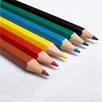 Crayons de couleur certifiés EN71, économiques, mine de 2,6 mm, 3,5 pouces, 6 couleurs, mini-set de dessin artistique, modèle Lapis Cores pour enfants