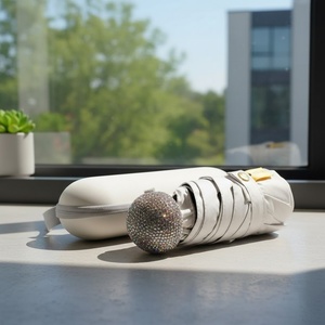 Luxury Modern Straight Plastic Handle 5 Fold Manual <b>Umbrella</b> Portable Sun Rain Travel UV Protection <b>Windproof</b> Lightweight - Product Image 3