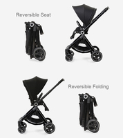 Poussette pliante automatique poussette bebe poussette compacte landau de voyage automatique 2 en 1 poussette légère pour bébé