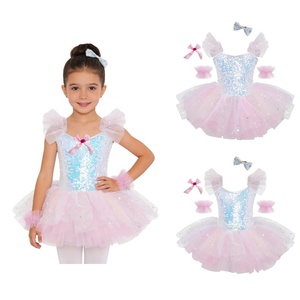 Conjuntos de Vestidos de Tutú para Niñas de 2 a 14 Años, Ropa de Entrenamiento para Ballet, Espectáculos, Competencias, Gimnasia y Fiestas - Product Image 2