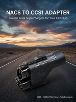 Nouvel adaptateur de charge NACS vers CCS1 pour véhicule électrique, convertisseur rapide DC 1000V 500A, indice de protection IP67, compatible Rivian pour Hyundai EV