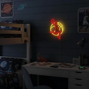 Letreros de baloncesto Slam Dunk, luz ambiental LED de neón para interiores, letrero para tienda, decoración de pared, luz indicadora de entrada - Product Image 6