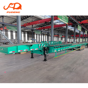 3/4-assige 40 <span class=keywords><strong>60</strong></span> 80 ton capaciteit gooseneck aanhangwagen, lowboy, laagbed, 100 ton lowboy, vlakke oplegger, multi transport - Product Image 4