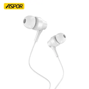 Aspor A202 גבוהה באיכות 3.5mm חוט אוזניות משחקי אוזן אוזניות אוזניות טלפון נייד