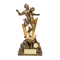 Trophée de football en résine peint à la main Weivista, sculpture de joueur de football, récompense