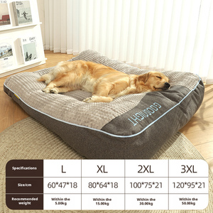 Cama para Mascotas Clásica para Todas las Estaciones, Gruesa y Cálida, para Perros Grandes, Colchoneta Resistente al Desgaste, Embalaje de Cartón, para Perros Medianos/Grandes de hasta 45 kg - Product Image 2