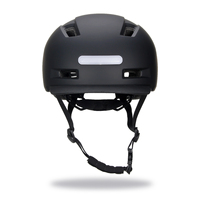 Casque de vélo électrique portable avec visière, éclairage LED avant et arrière rechargeable par USB