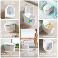 Porcelaine murale sans presse à eau Limitée Réservoir d'eau caché Intelligent Inodoro Salle de bain Céramique WC suspendu au mur Toilette intelligente