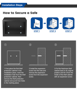 AL002-70G Luxury Home Safe <b>Box</b> CHUANWEI Smart Anti-Theft Safe with Key <b>Lock</b> High Security and Convenience Stronger <b>Box</b> - Product Image 5