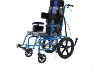 Leggero manuale pediatrico sedia a rotelle pieghevole per la riabilitazione domestica attrezzature per la terapia fisica dei bambini - Product Image 3