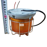 Feux de signalisation LED ambre avec protection métallique, 12V/24V pour bus, camion, véhicule de chantier