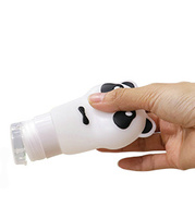 Nouvelles mini-bouteilles de voyage en silicone rechargeables de 50 ml et 60 ml, en forme d'animaux, avec bouchon à vis, mignonnes et portables, pour enfants