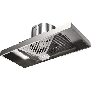 Ventilador de Cocina y Campana Extractora de Acero Inoxidable de Gran Tamaño, Montado en la Pared, con Alto Flujo de Aire (21m/min) para Uso Doméstico - Product Image 1