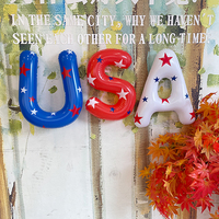 Lot de 3 décorations gonflables patriotiques pour fête au bord de la piscine, lettres USA flottantes pour le 4 juillet, lettres gonflables flottantes pour la décoration de fête