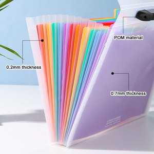 Carpeta de archivos de acordeón A4 multicolor con 13 bolsillos y Asa portátil Carpeta de archivos de arco iris expandible con pestaña de color - Product Image 2