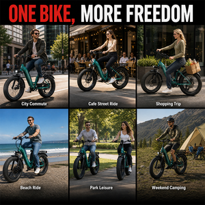 Bicicleta Eléctrica de Aluminio con Motor de 500w, Neumáticos Gruesos 20x4, Batería de Litio de 48v 10.4ah para Todo Terreno, Modelo Cs-l8 - Product Image 6