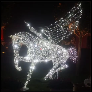 Decoraciones navideñas para exteriores, gran figura de Pegaso con luces LED, resistente al agua - Product Image 6