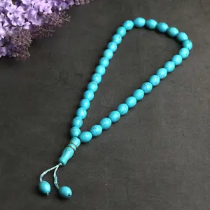 China Supplier High Quality Customized 33 Turquoise Religious Beads Arabic Style Casual Solid Color Prayer Beads Wholesale