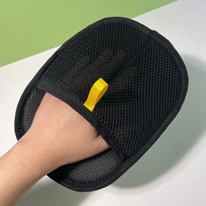 Gant anti-poils pour animaux de compagnie YJ, en polyester, surface incurvée, pour enlever les poils des chats à poils courts - Product Image 2