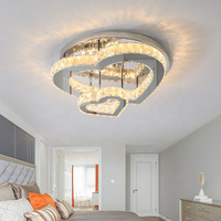 Lampes suspendues AMJ, style contemporain moderne, luxe, LED, cristal, forme de cœur, pour hôtel/villa/salle à manger, garantie 1 an