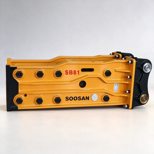 Ciseaux hydrauliques à tête ouverte SOOSAN SB81, burin de 140 mm pour excavatrice de 18 à 26 tonnes, marteau de démolition de roche, garantie 1 an - Product Image 1
