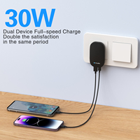 Productos en Oferta, Adaptadores de Viaje Ultrafinos 2026, Cargadores de Pared Plegables de 30W con Enchufe UK y USB-C, Cargador GaN para Teléfono Móvil