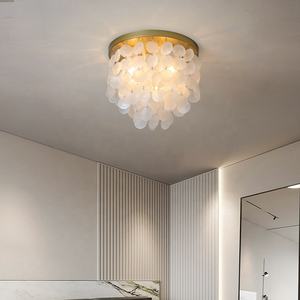Luz de techo moderna, Concha decorativa, luces montadas en el techo, lámpara de techo de dormitorio dorado para sala de estar de hotel en casa - Product Image 4