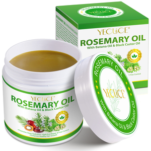 Crème de croissance capillaire naturelle vegan YECUCE avec biotine, huile de ricin, huile de romarin, hydratante, anti-frisottis, réparation des pointes fourchues, huile capillaire - Product Image 3